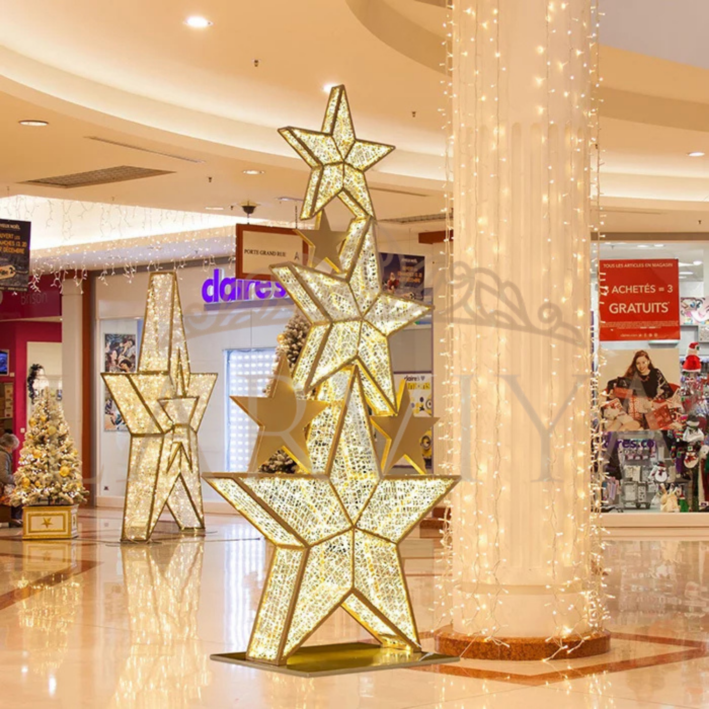 LED Yıldız Dekorasyonu, 350cm