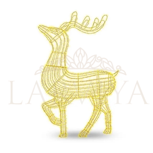 3D Geyik Figürü, 200x300cm, LED Aydınlatmalı