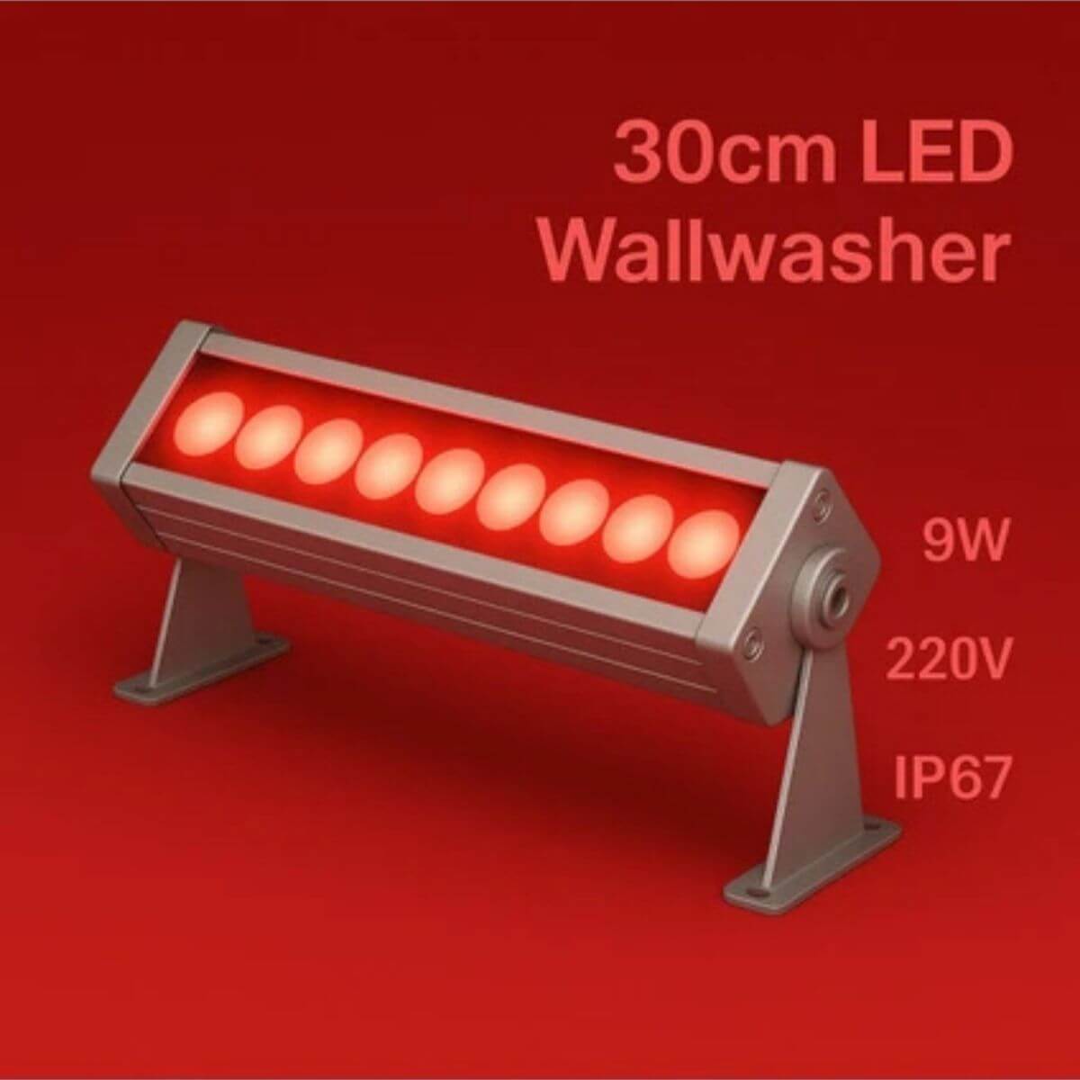 30CM 9W LED Wallwasher Kırmızı