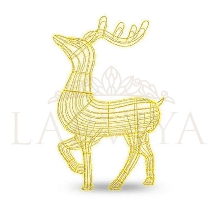 3D Geyik Figürü, 200x300cm, LED Aydınlatmalı