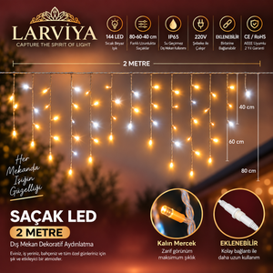 IP65 Dış Mekan Saçak LED Gün Işığı - Çakarlı (2x80/60/40)