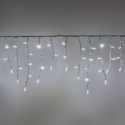 3 Metre Dış Mekan Saçak LED 120 Ledli Beyaz ( Beyaz Flaşlı) (70x50x30cm)