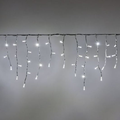 3 Metre Dış Mekan Saçak LED 120 Ledli Beyaz ( Beyaz Flaşlı) (70x50x30cm)