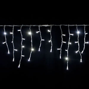 3 Metre Dış Mekan Saçak LED 120 Ledli Beyaz ( Beyaz Flaşlı) (70x50x30cm)