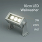 10CM 3W Wallwasher Kırmızı