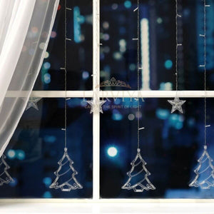 Çam Ağacı + Yıldız Saçak LED Beyaz