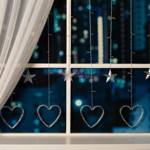 Kalp + Yıldız Saçak LED RGB