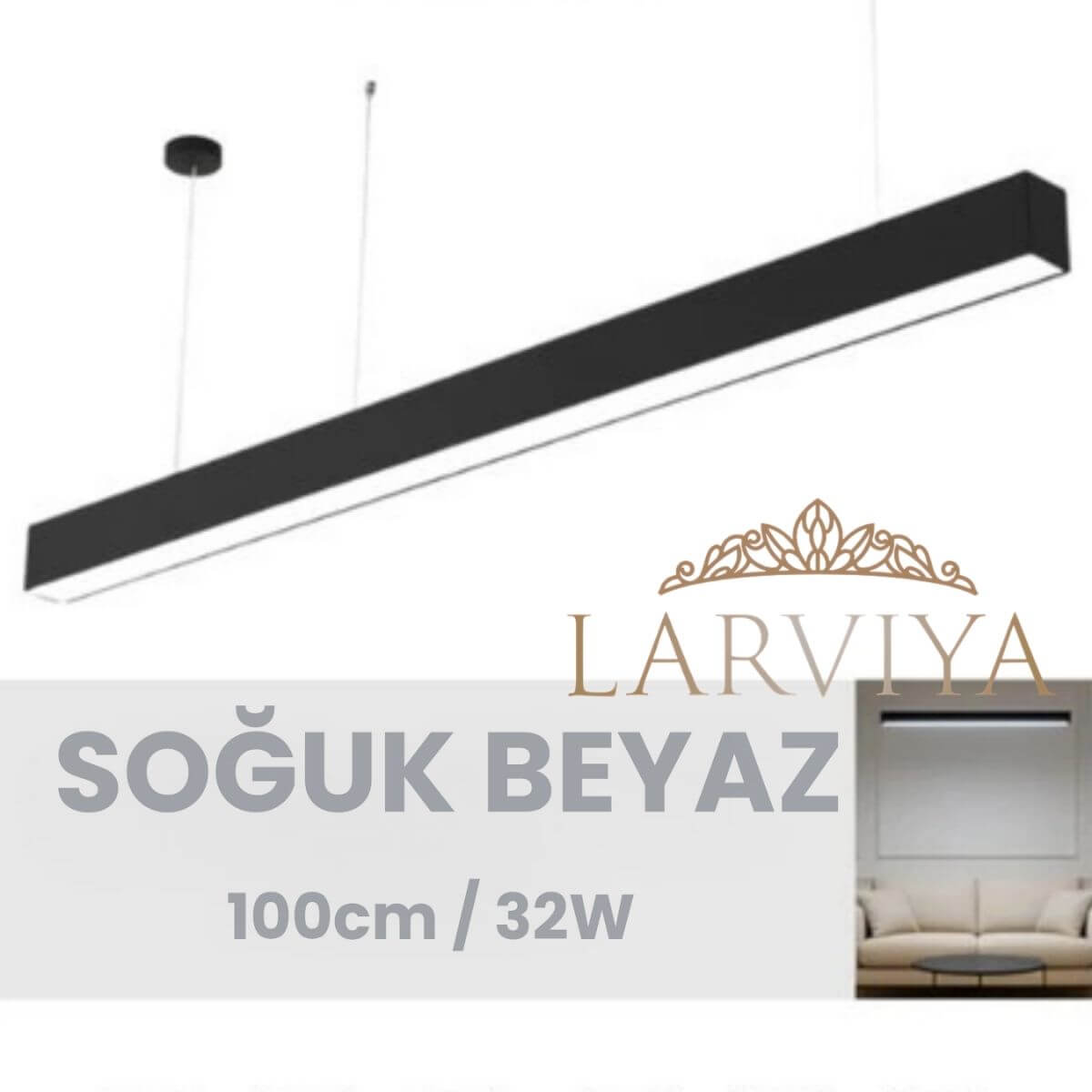 Linear LED Aydınlatma, 100cm, 32W